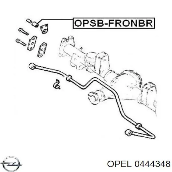 0444348 Opel втулка стабілізатора заднього