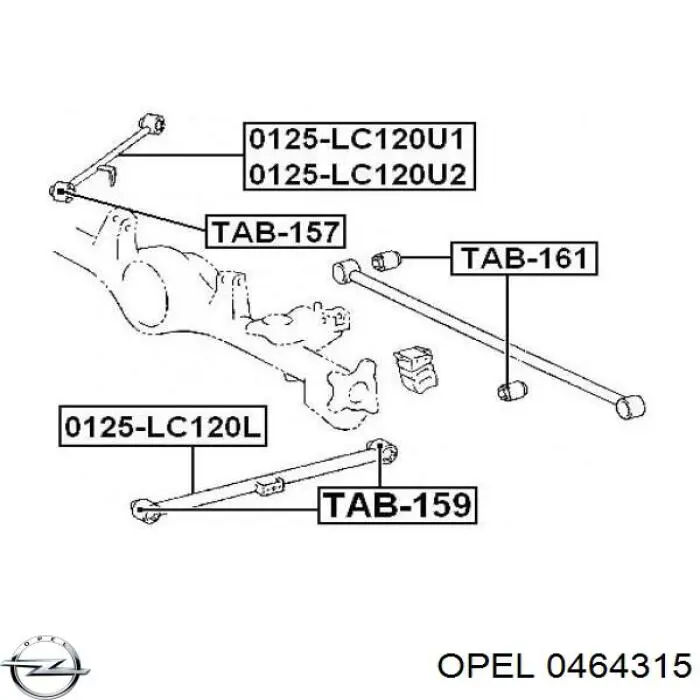 Сайлентблок заднього поздовжнього верхнього важеля Opel Frontera B (6B) (Опель Фронтера)