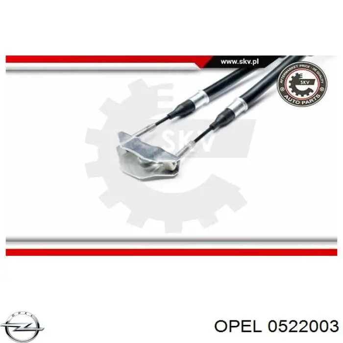 Купити 0522003 Opel Трос ручного гальма задній, правий/лівий