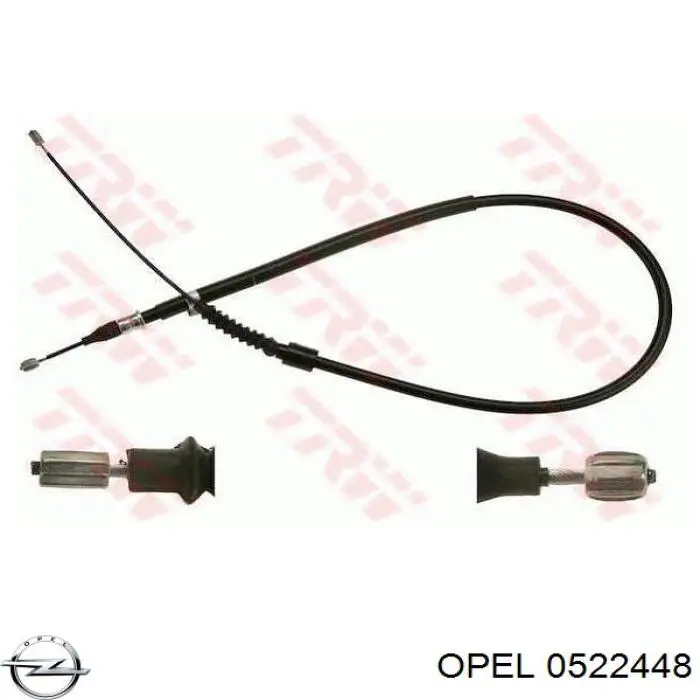 Трос стоянкового гальма задній лівий Opel 0522448 ціна, від 5.76 USD