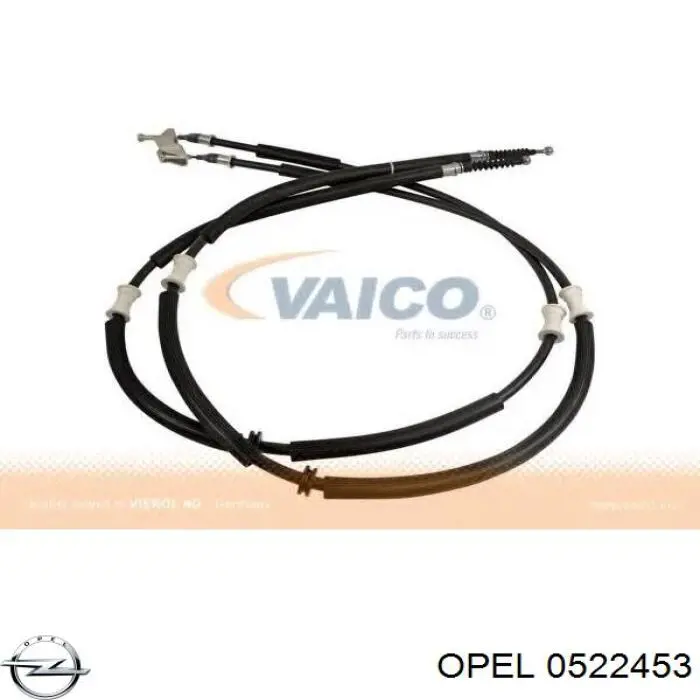 Трос ручного гальма задній, правий/лівий Opel 0522453 ціна, від 23.73 USD