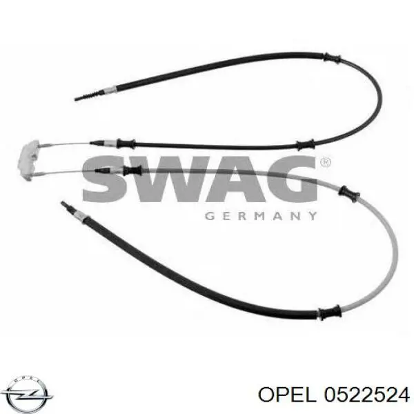 Купити 0522524 Opel Трос ручного гальма задній, правий/лівий
