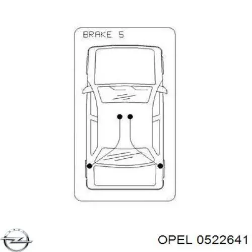 Трос ручного гальма задній, правий/лівий 0522641 Opel