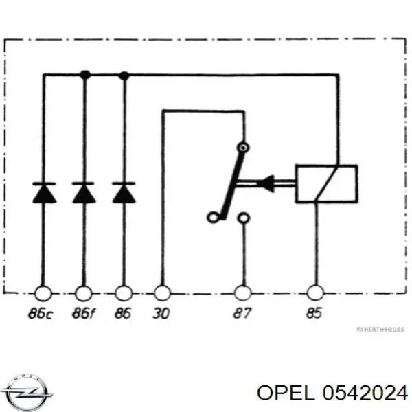 0542024 Opel супорт гальмівний передній правий
