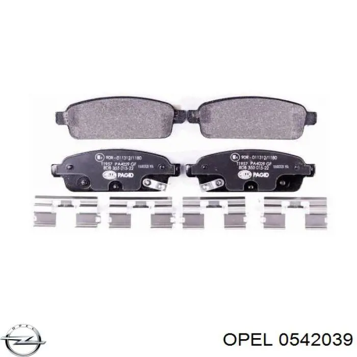 Задні гальмівні колодки Opel 0542039 ціна, від 17.47 USD