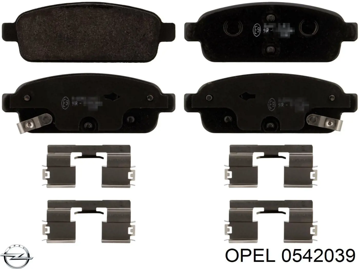 0542039 Opel колодки гальмові задні, дискові