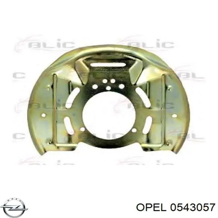 0543057 Opel захист гальмівного диска, переднього, лівого