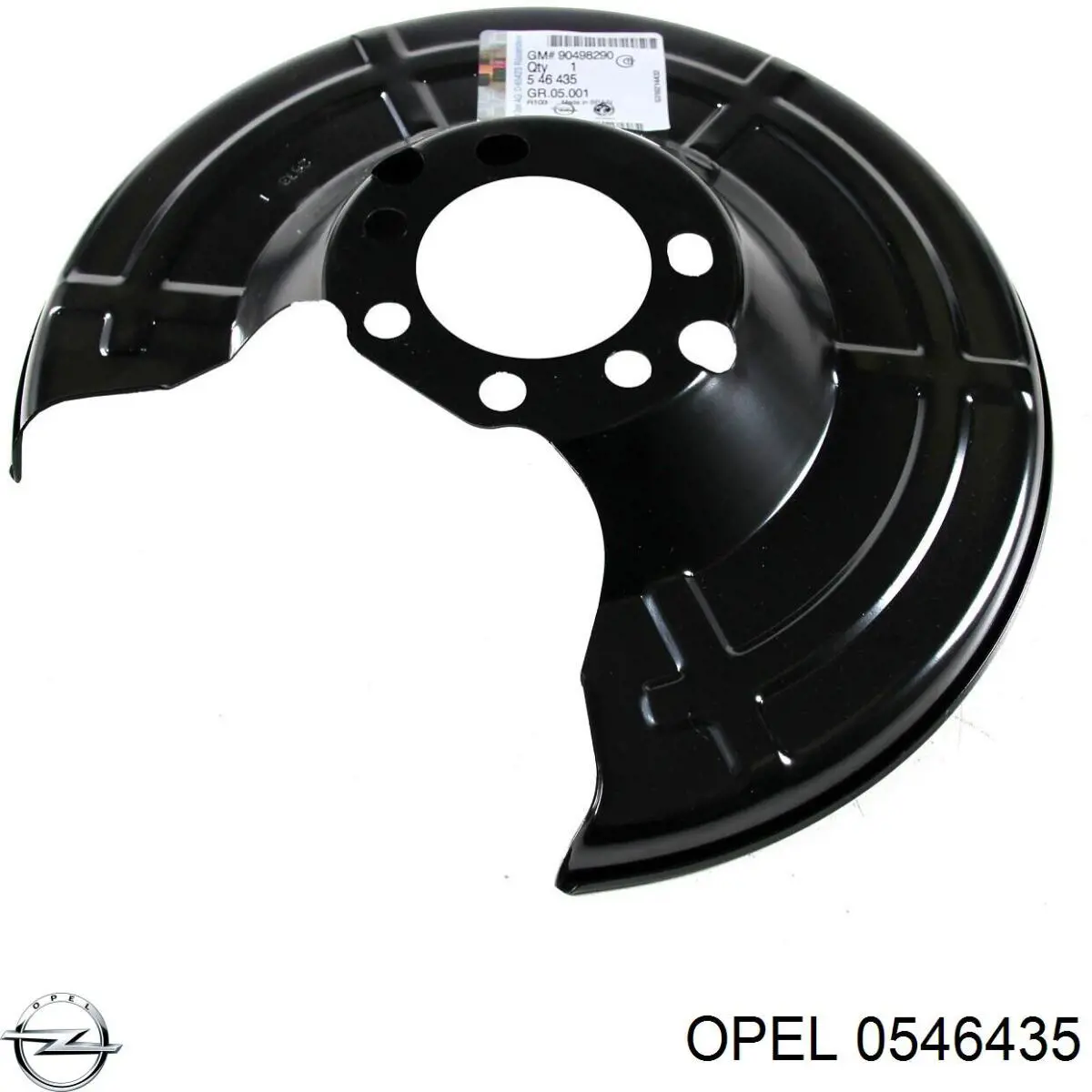 Захисний кожух гальмівного диска, заднього Opel 0546435