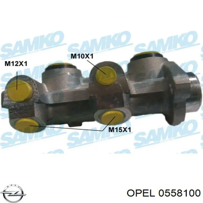 0558100 Opel Циліндр гальмівний, головний