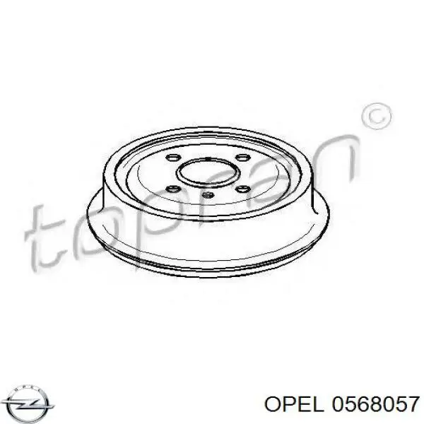 Барабан гальмівний задній Opel 0568057 ціна, від 20.02 USD