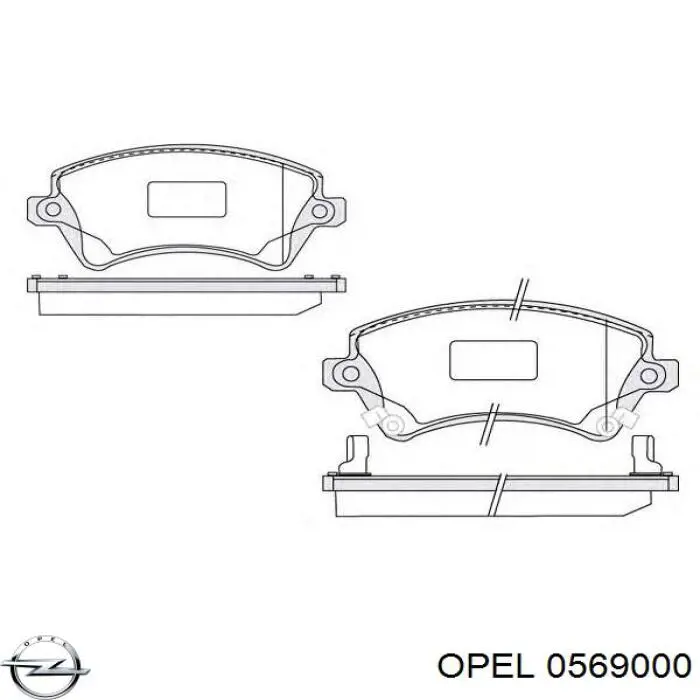 Гальмівні диски передні 0569000 Opel