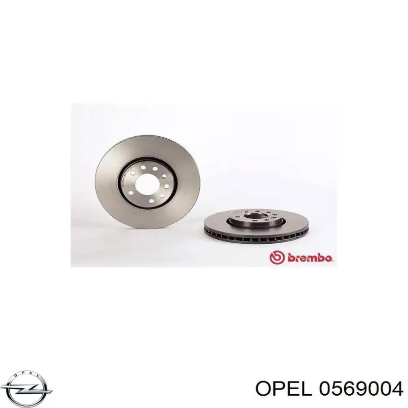 0569004 Opel диск гальмівний передній