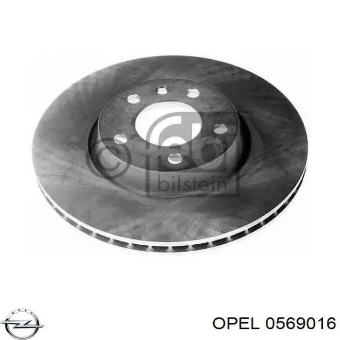 Диск гальмівний передній 0569016 Opel