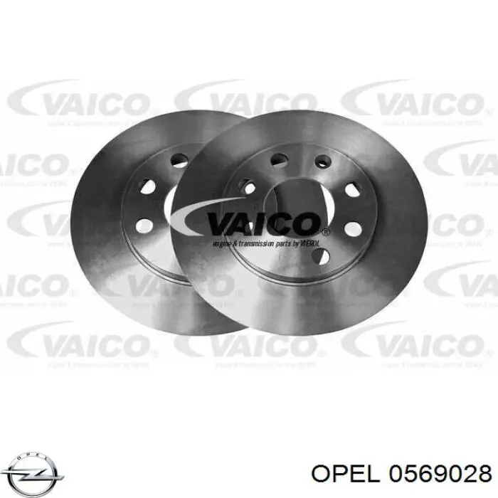 0569028 Opel диск гальмівний передній