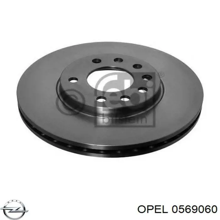 Диск переднього гальма Opel 0569060 ціна, від 38.18 USD