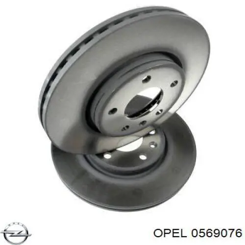 0569076 Opel диск гальмівний передній