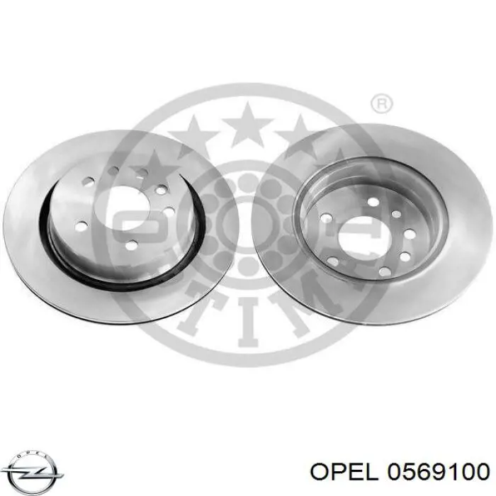 Купити 0569100 Opel Диск заднього гальма