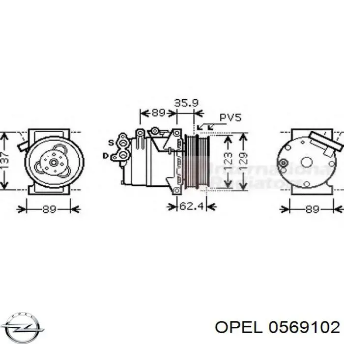 Диск гальмівний задній 0569102 Opel