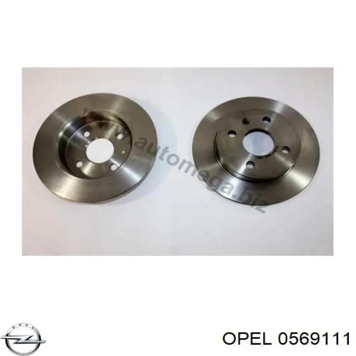 0569111 Opel диск гальмівний задній