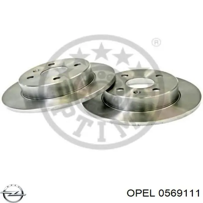 Задні дискові гальма Opel 0569111 ціна, від 21.88 USD