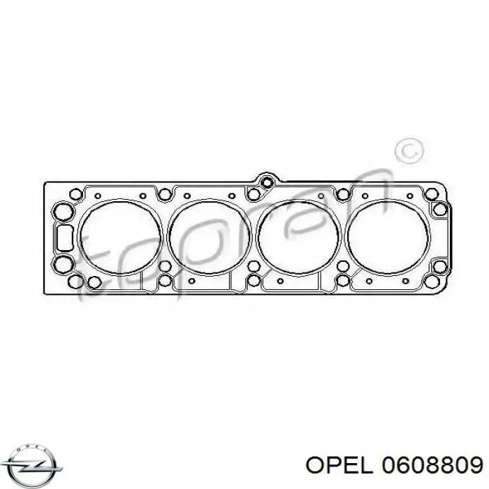 0608809 Opel прокладка головки блока циліндрів (гбц)
