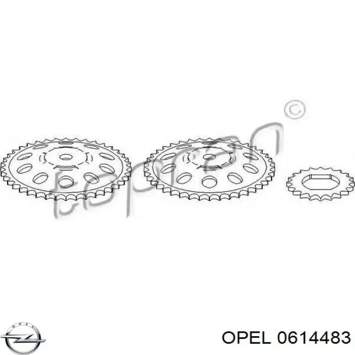 0614483 Opel зірка-шестерня приводу коленвалу двигуна