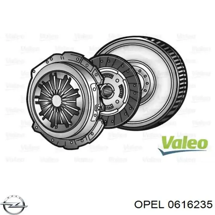 Купити 0616235 Opel Маховик із зубчастим ободом в зборі