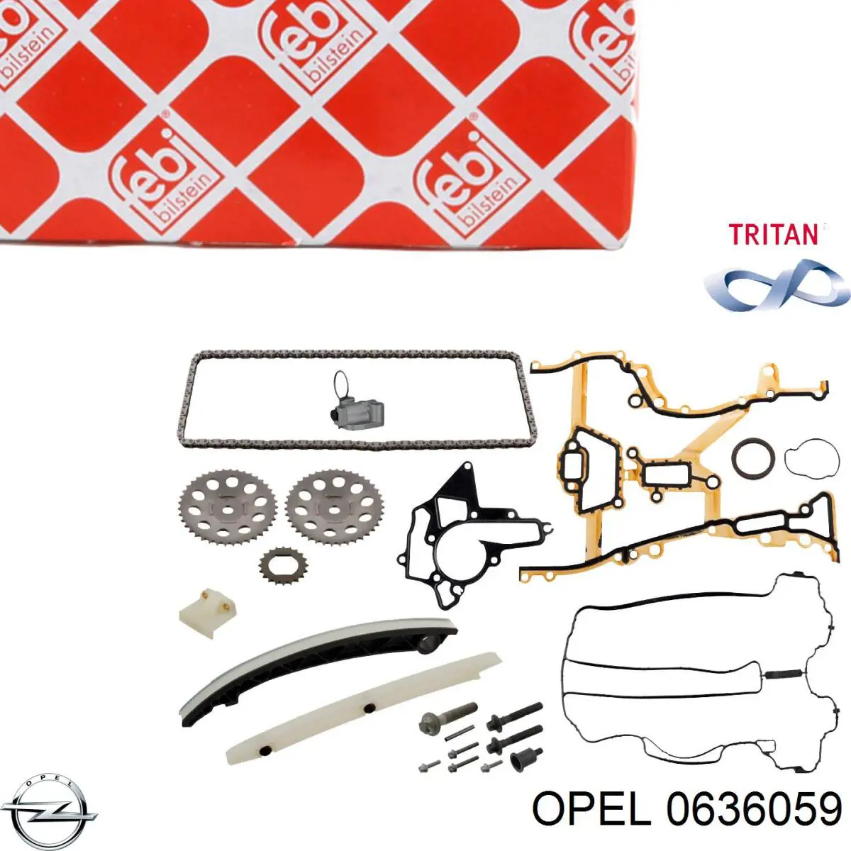 Натягувач ланцюга ГРМ Opel 0636059 ціна, від 39.63 USD