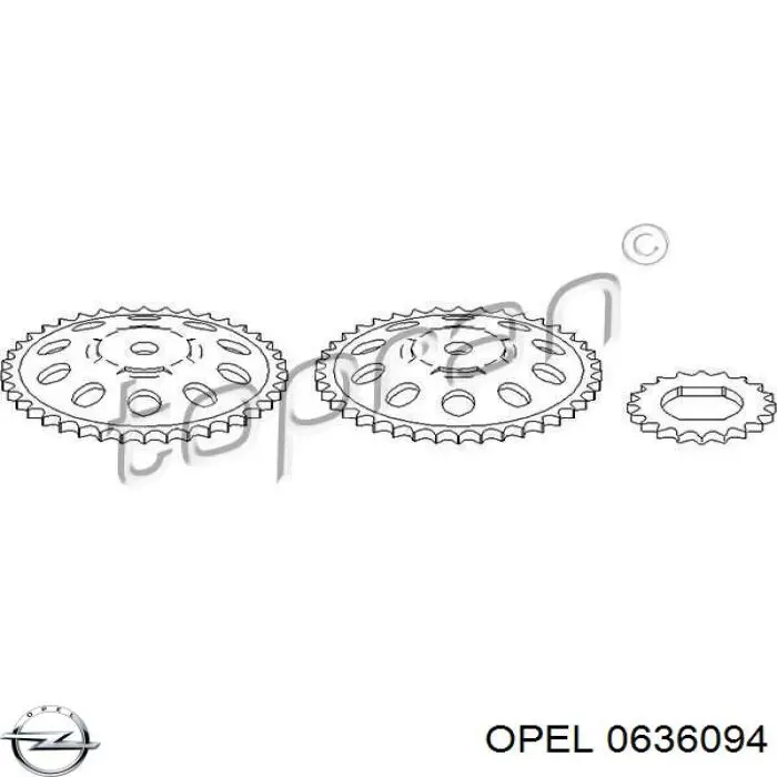 0636094 Opel зірка-шестерня приводу коленвалу двигуна