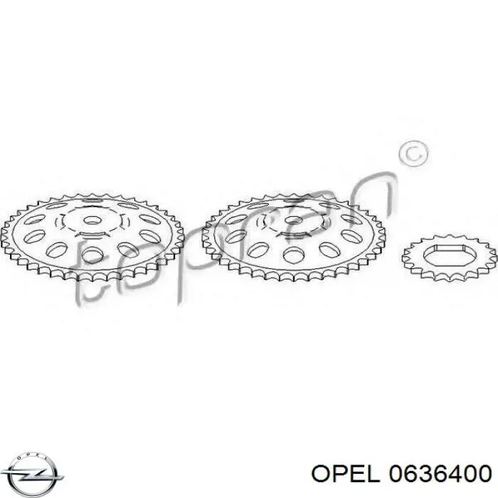Зірка-шестерня розподільного валу двигуна,випускного Opel 0636400 ціна, від 8.96 USD