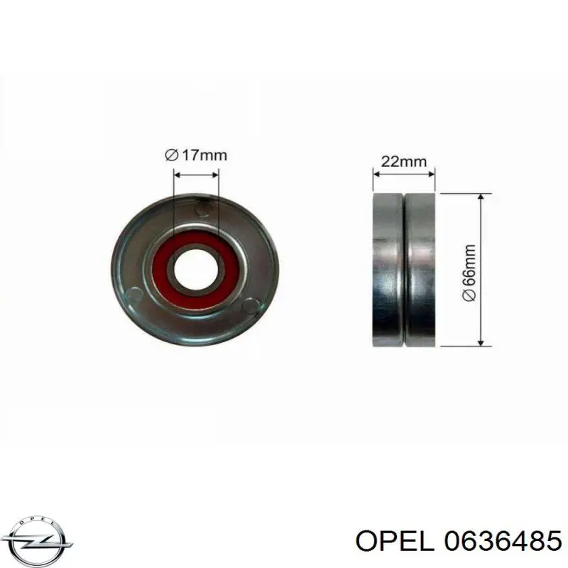 0636485 Opel натягувач приводного ременя