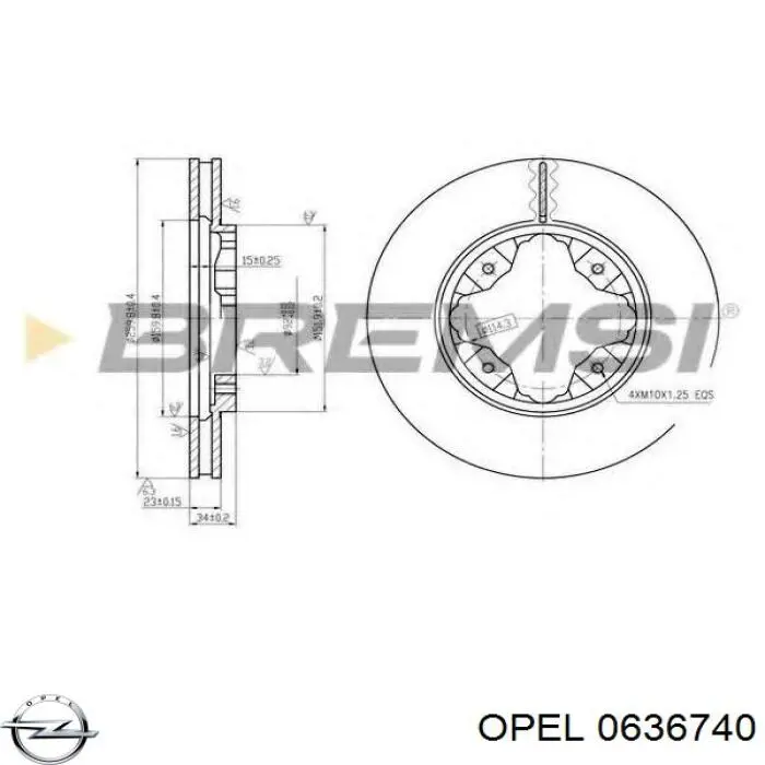 0636740 Opel ролик натягувача ременя грм