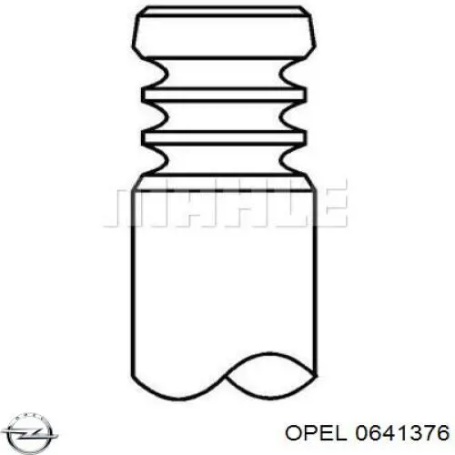 0641376 Opel клапан випускний