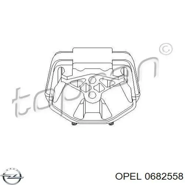 Подушка (опора) двигуна, задня Opel 0682558 ціна, від 25.98 USD