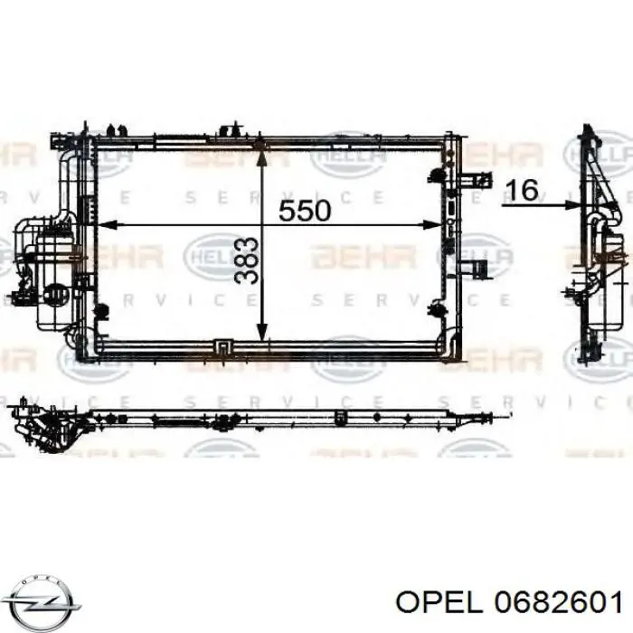 Подушка двигуна задня 0682601 Opel
