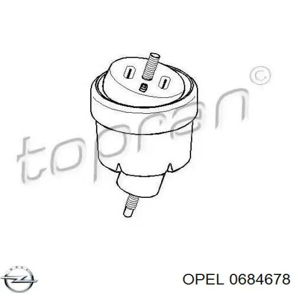 Подушка (опора) двигуна, ліва 0684678 Opel