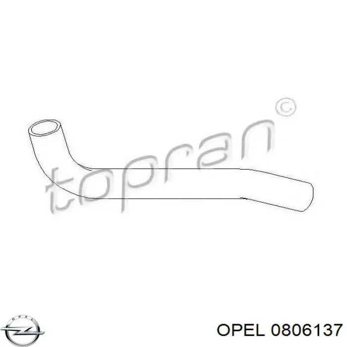 Патрубок бака, до заливної горловини Opel 0806137 ціна, від 25.00 USD
