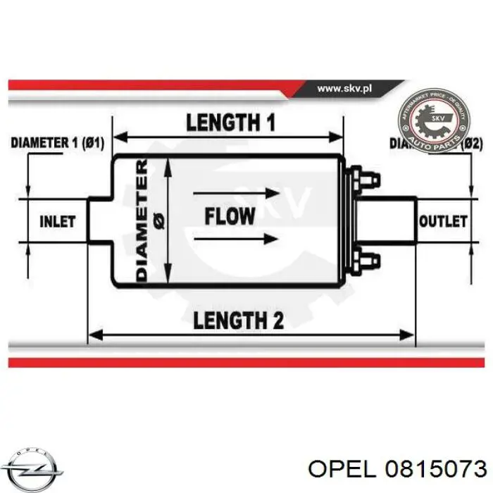Купити 0815073 Opel Насос паливний електричний