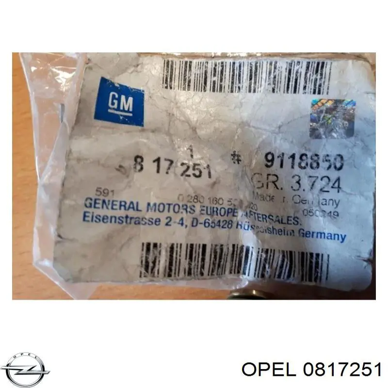 Купити 0817251 Opel Регулятор тиску палива