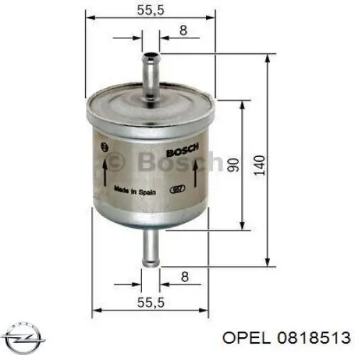 Фільтр тонкого очищення палива Opel 0818513 ціна, від 4.27 USD