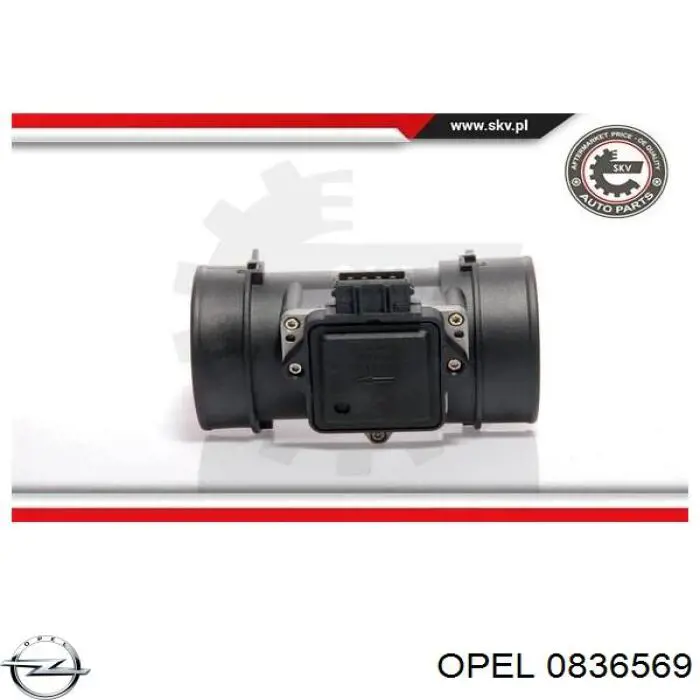 Датчик масової витрати повітря Opel 0836569 ціна, від 54.87 USD