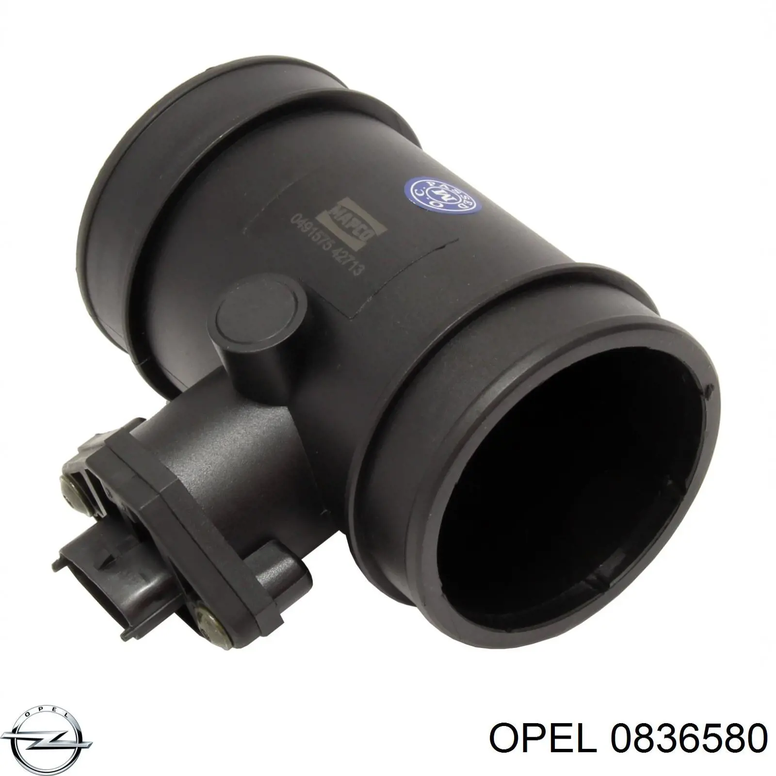 0836580 Opel датчик потоку (витрати повітря, витратомір MAF - (Mass Airflow))