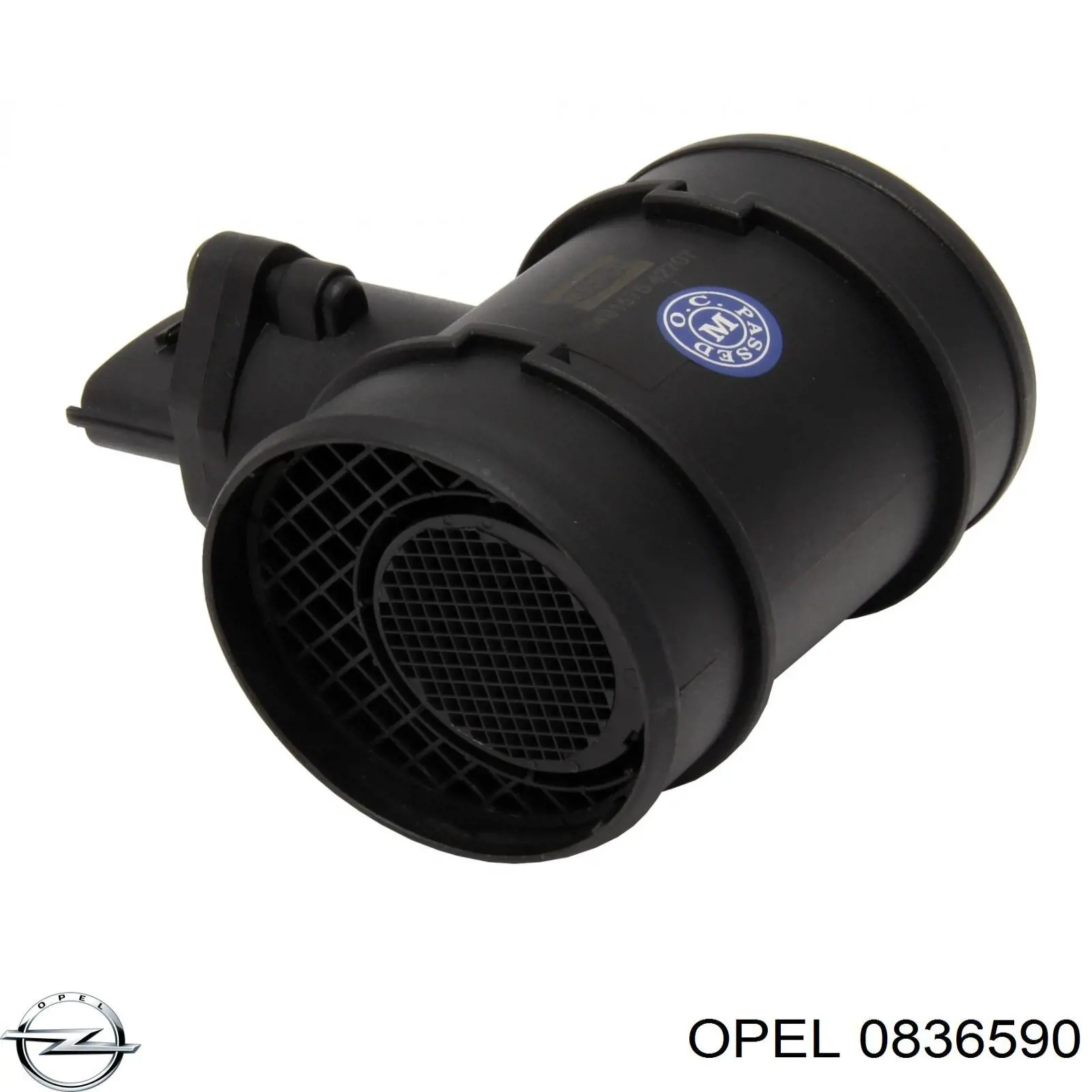 0836590 Opel датчик потоку (витрати повітря, витратомір MAF - (Mass Airflow))