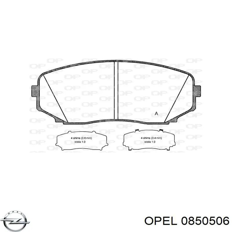 0850506 Opel прокладка прийомної труби глушника