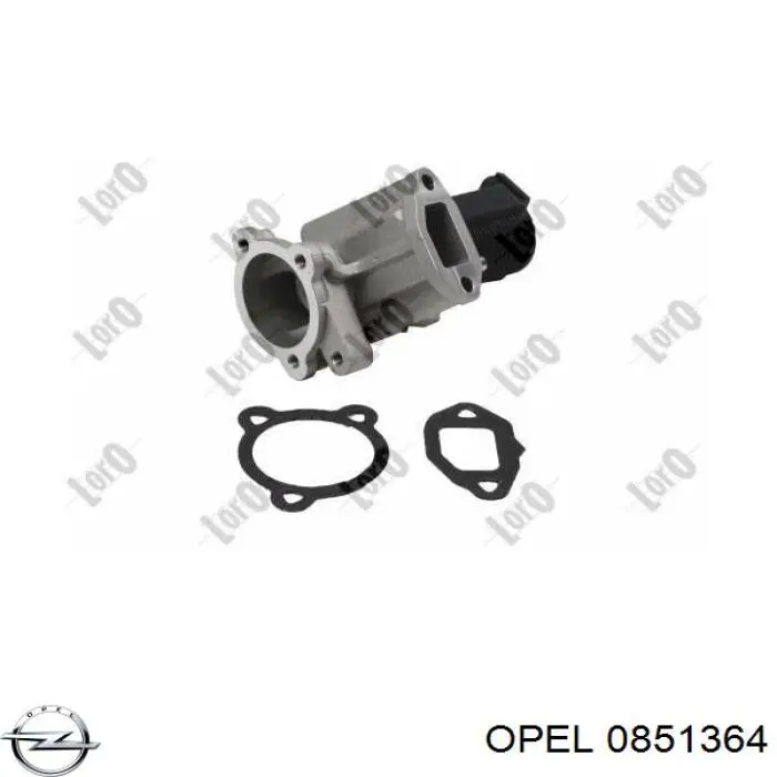 0851364 Opel клапан egr, рециркуляції газів