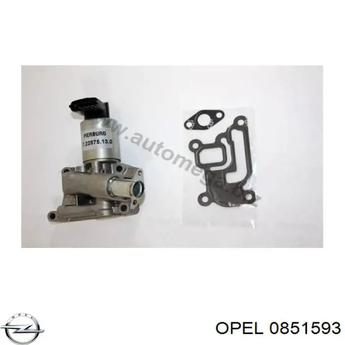 0851593 Opel клапан egr, рециркуляції газів