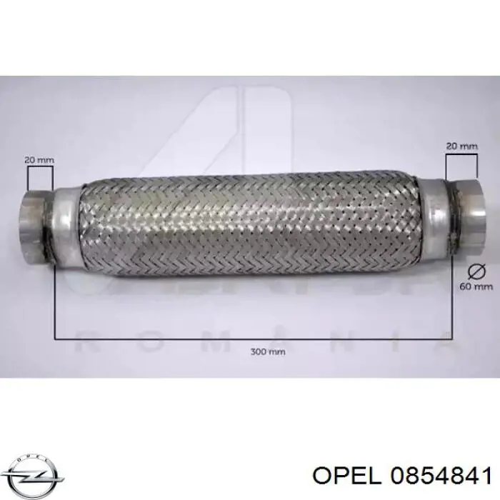 0854841 Opel прокладка прийомної труби глушника