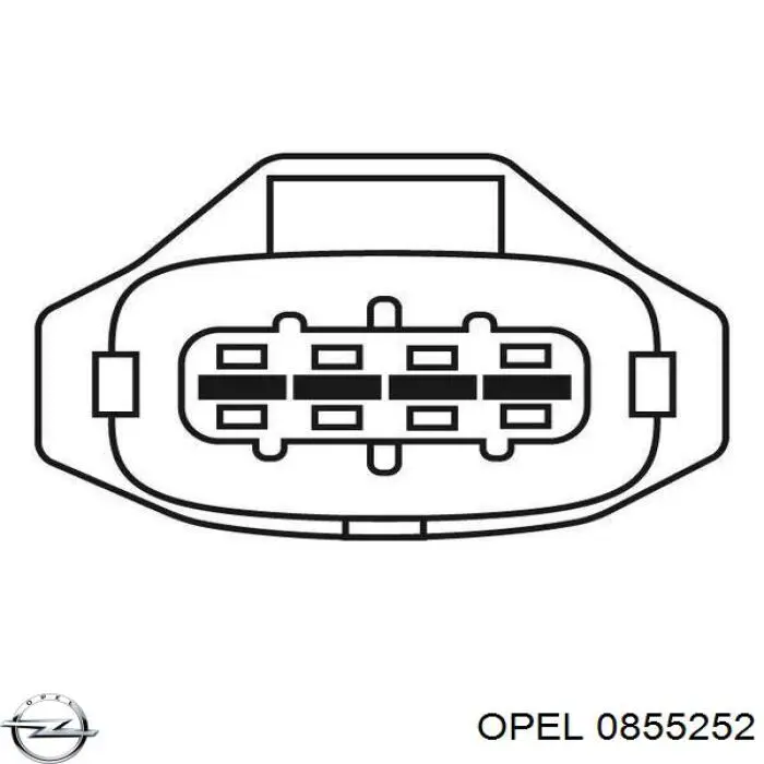 0855252 Opel лямбда-зонд, датчик кисню після каталізатора