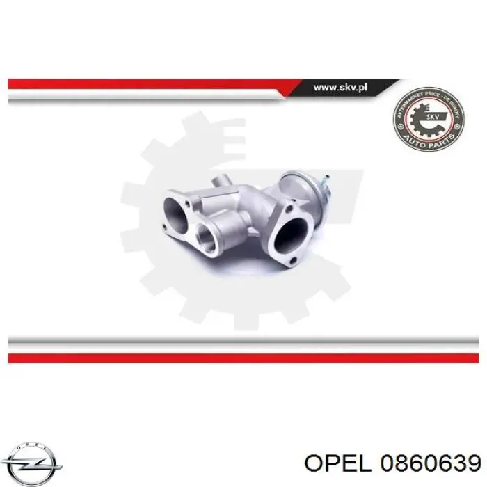 Клапан EGR, рециркуляції газів 0860639 Opel