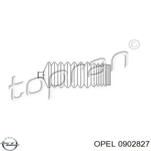 0902827 Opel пильник рульового механізму/рейки